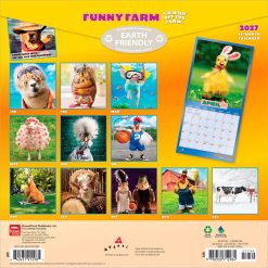 Alternative view of Avanti Funny Farm 2027 FOIL Square Wall Calendar