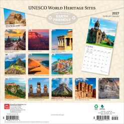 Alternative view of UNESCO World Heritage Sites 2027 FOIL Square Wall Calendar