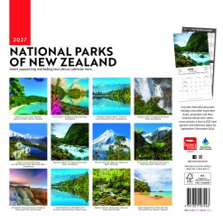 Alternative view of National Parks of New Zealand 2027 Square Wall Calendar