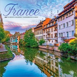 France La France 2027 ENGLISH FRENCH FOIL Square Wall Calendar