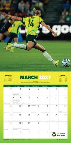 Alternative view of Matildas 2027 Square Wall Calendar