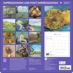 Impressionism and Post-Impressionism 2027 Square Wall Calendar - Image 2