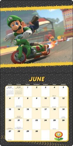 Mario Kart World 2027 Square with Bonus Stickers Wall Calendar - Image 5