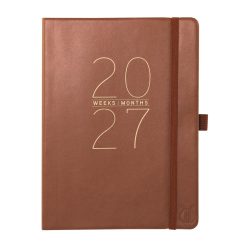 Brown 6 x 8 Vegan Leather 2027 Planner