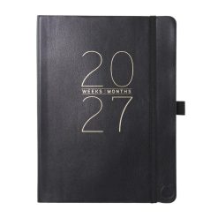 Black 6 x 8 Vegan Leather 2027 Planner