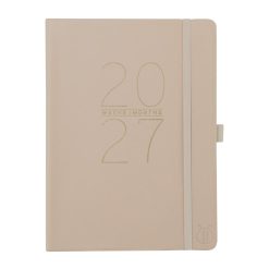 Grey 6 x 8 Vegan Leather 2027 Planner
