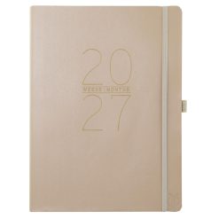 Grey 8 x 10 Vegan Leather 2027 Planner