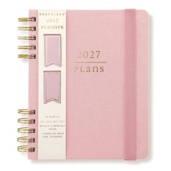 Blush 6 x 8 Fabric Bound Spiral 2027 Planner