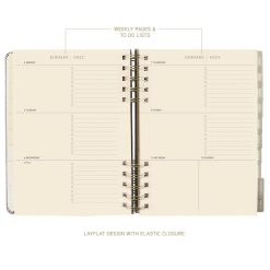 Alternative view of Blush 6 x 8 Fabric Bound Spiral 2027 Planner