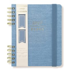 Chambray 6 x 8 Fabric Bound Spiral 2027 Planner