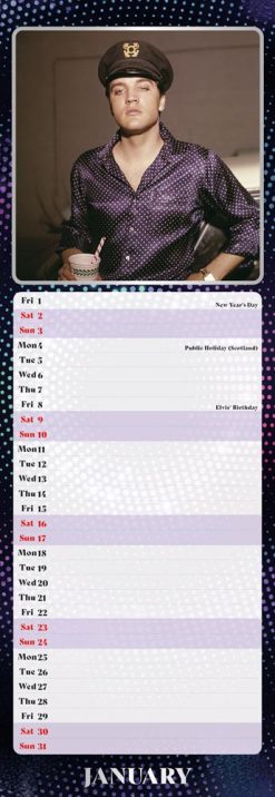 Elvis 2027 Slimline Wall Calendar - Image 3