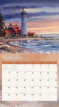 Light the Way Home 2027 Linen Env Brush Dance FOIL Wall Calendar - Image 4