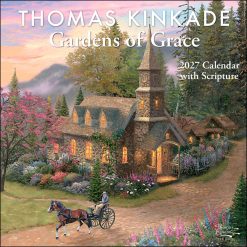 Thomas Kinkade Gardens of Grace 2027 Square with Scripture