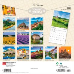 Alternative view of France La France 2027 ENGLISH FRENCH FOIL Square Wall Calendar