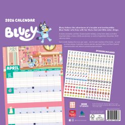 Alternative view of Bluey Family Planner 2027 Square Wall Calendar