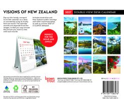 Alternative view of Visions of New Zealand 2027 Double View Desk Easel Calendar