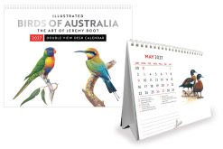 Birds of Australia - The Art of Jeremy Boot 2027 Double View Desk Easel Calendar