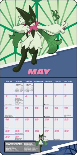 Alternative view of Pokemon 2027 Mini Square Wall Calendar
