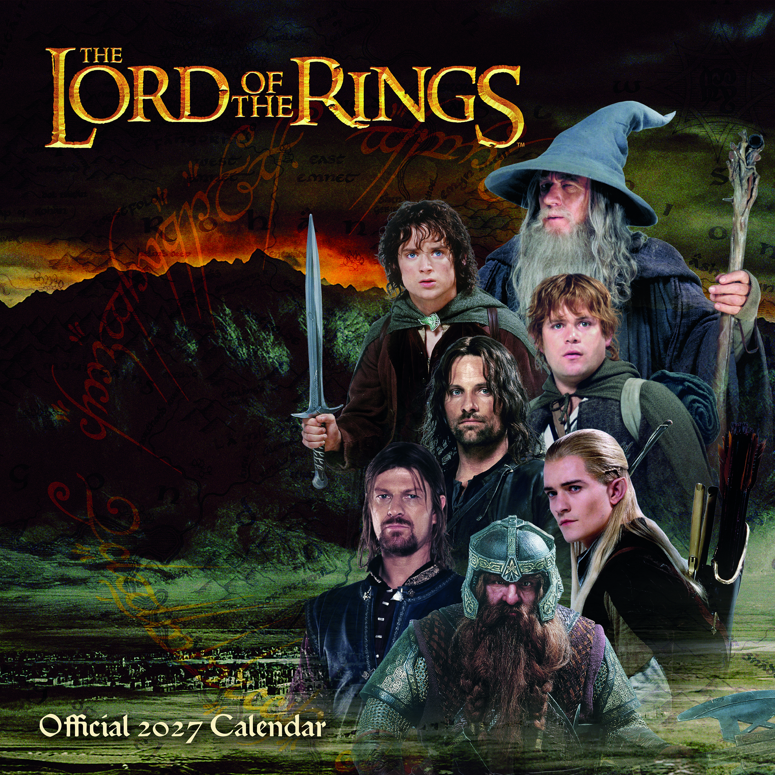 Lord Of The Rings 2027 Square Wall Calendar