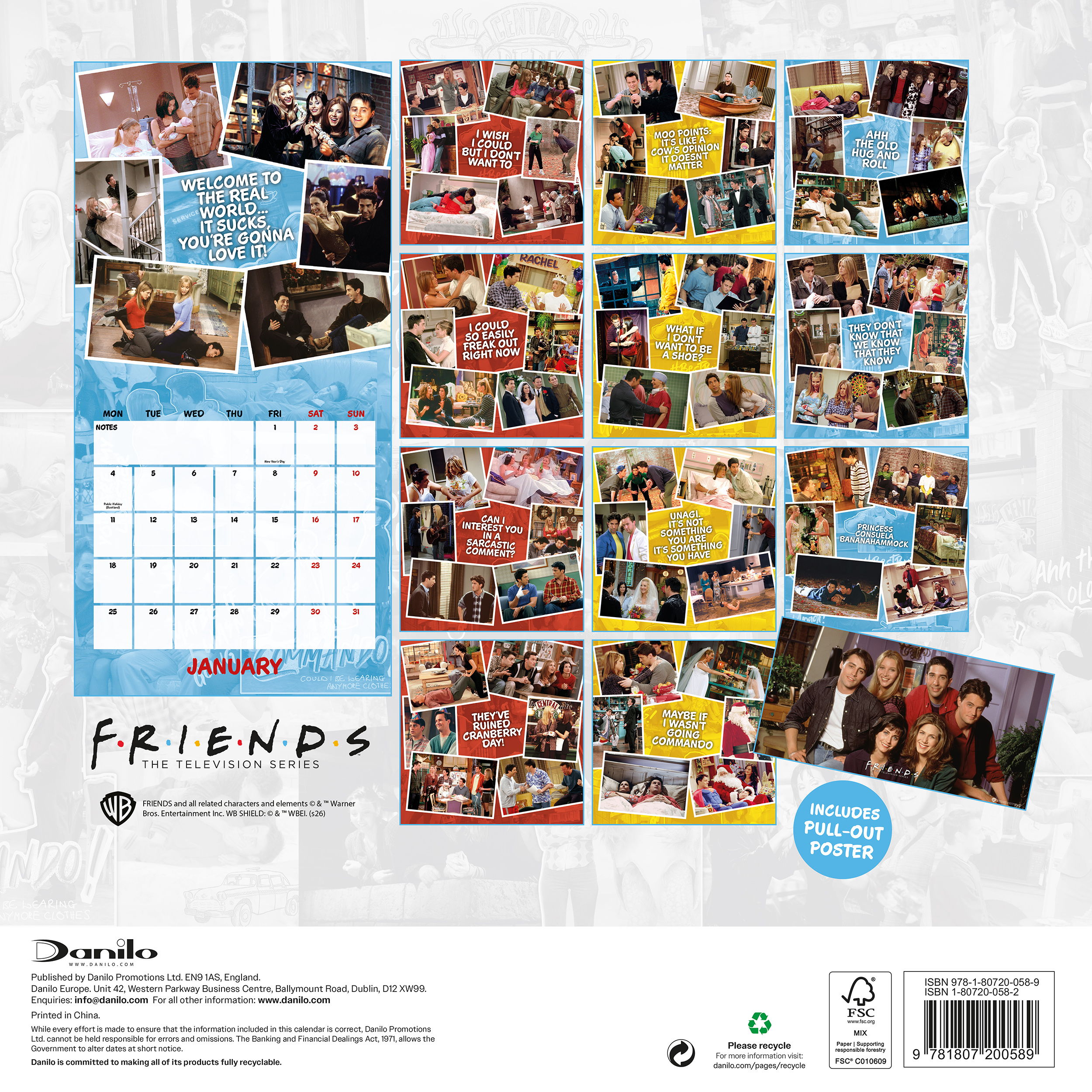Alternative view of Friends 2027 Square Wall Calendar