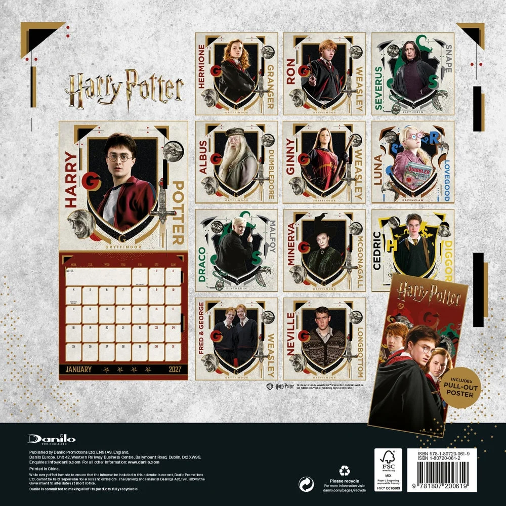 Alternative view of Harry Potter 2027 Square Wall Calendar