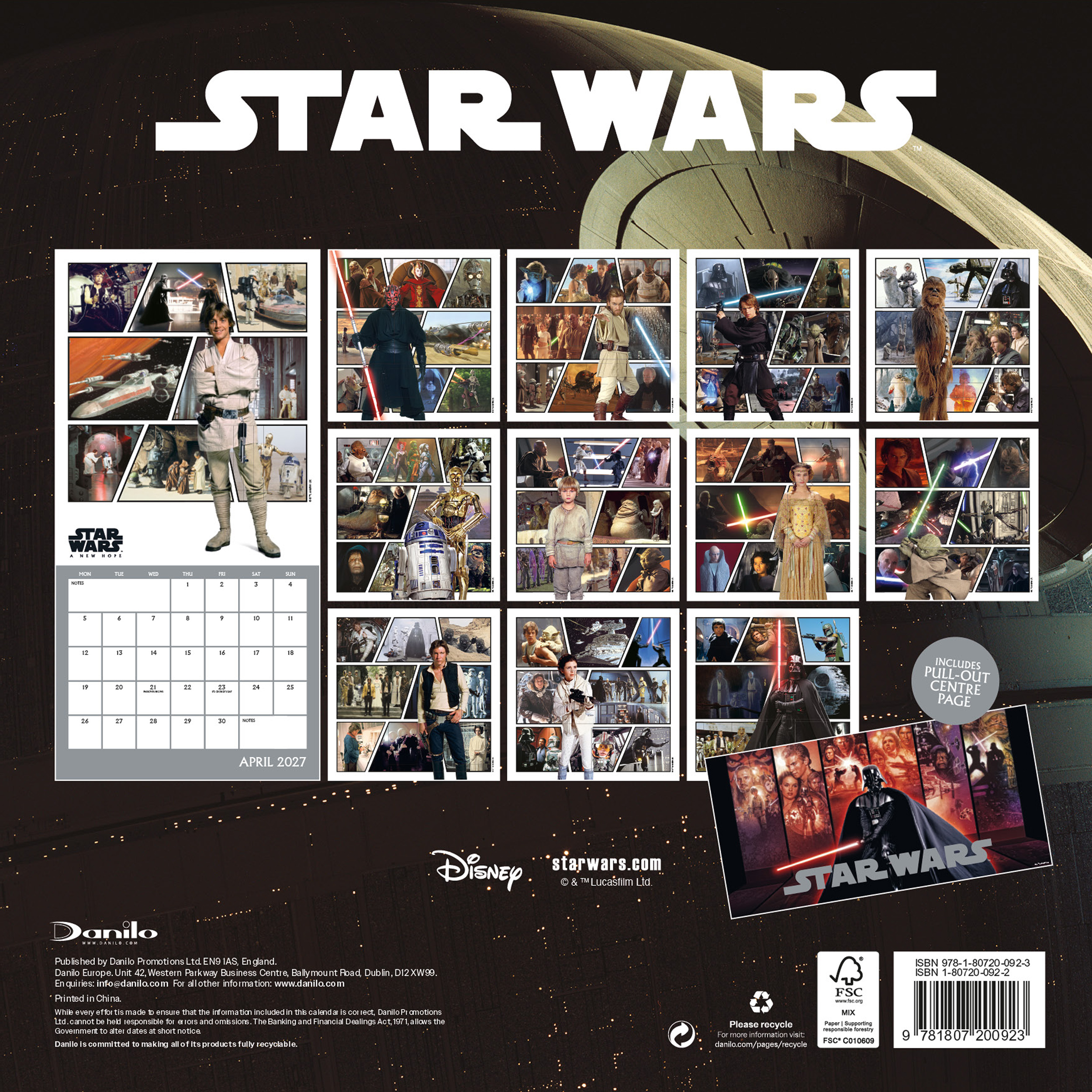 Alternative view of Star Wars Classic 2027 Square Wall Calendar