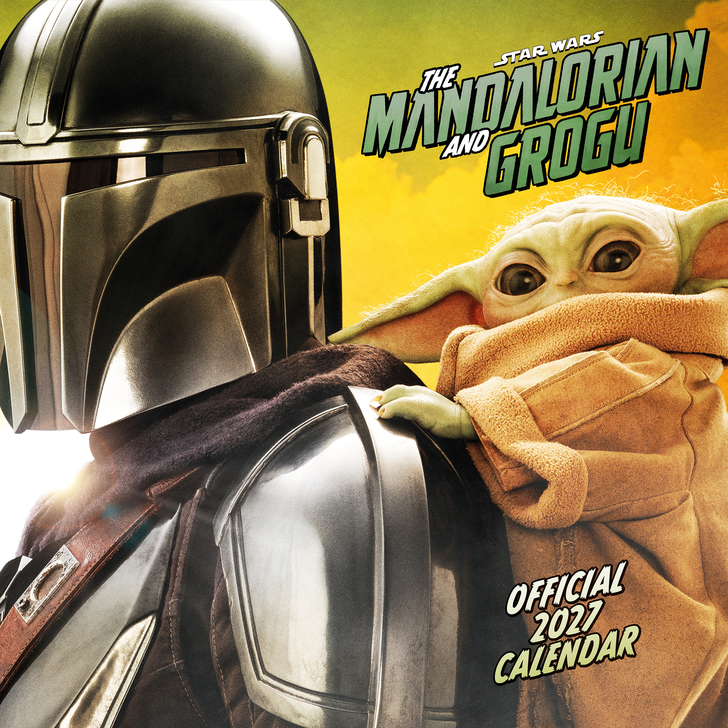 Star Wars Mandalorian And Grogu Movie 2027 Square Wall Calendar