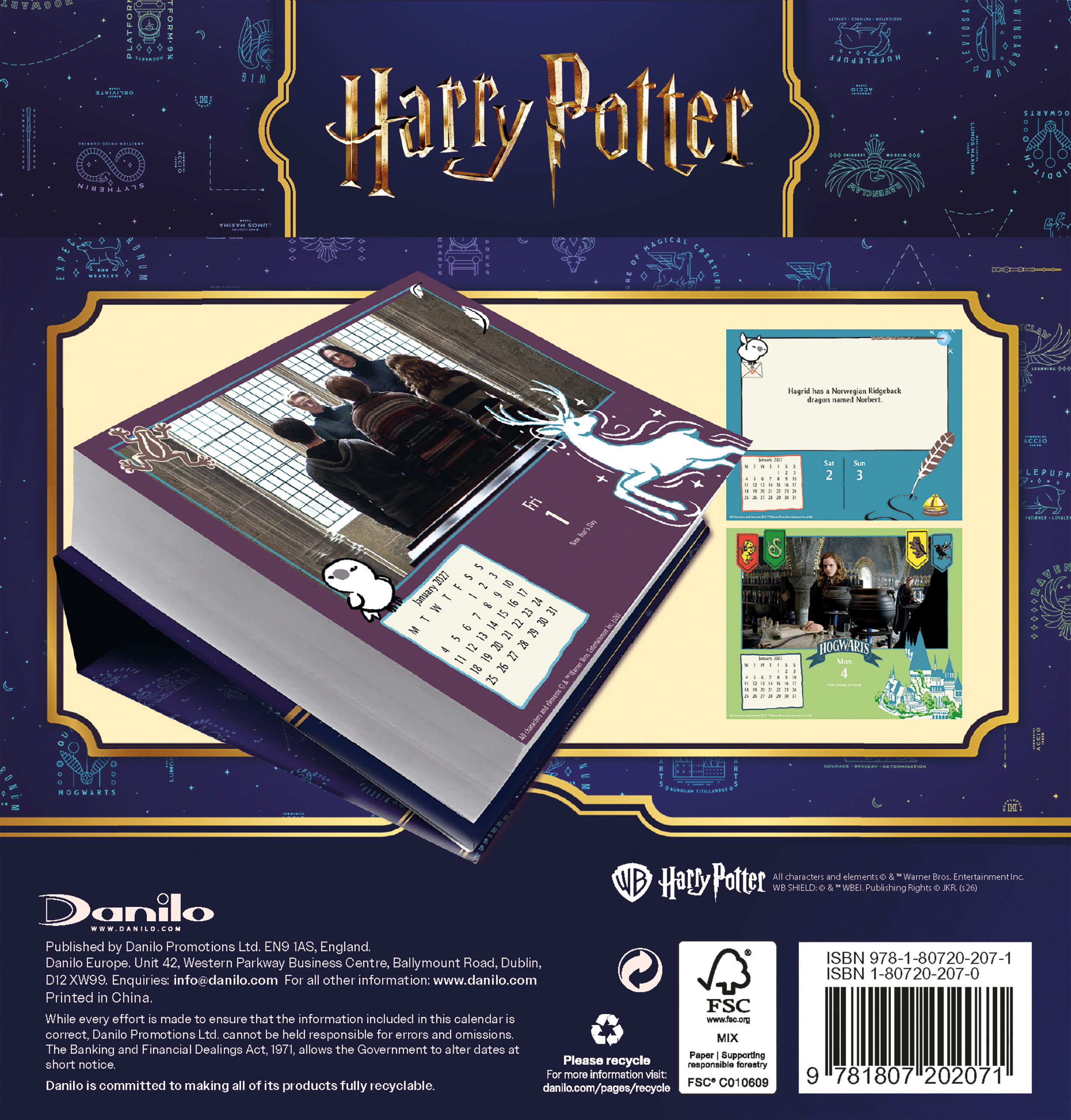 Alternative view of Harry Potter 2027 Boxed Desk Calendar