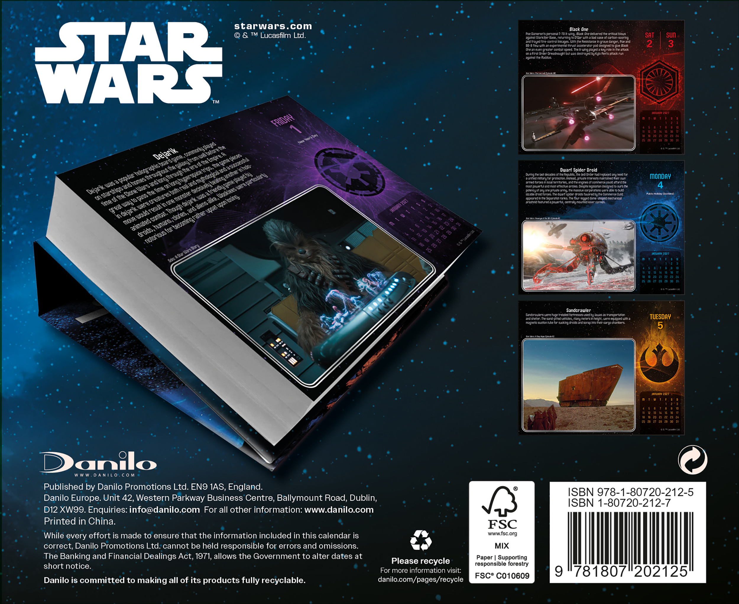 Alternative view of Star Wars Classic 2027 Boxed Desk Calendar