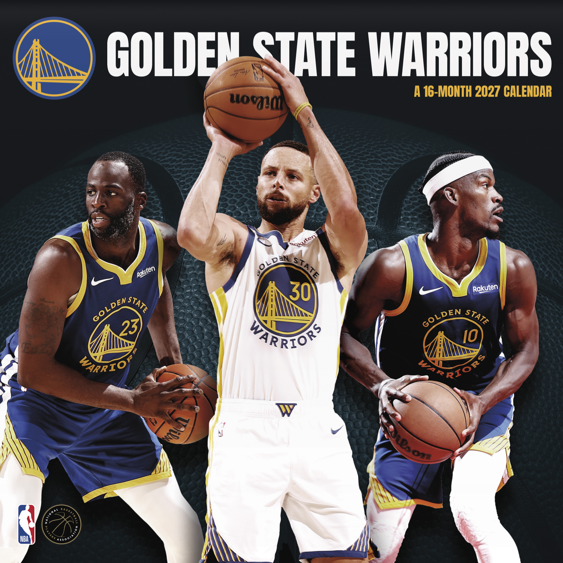 Golden State Warriors NBA 2027 Square Wall Calendar