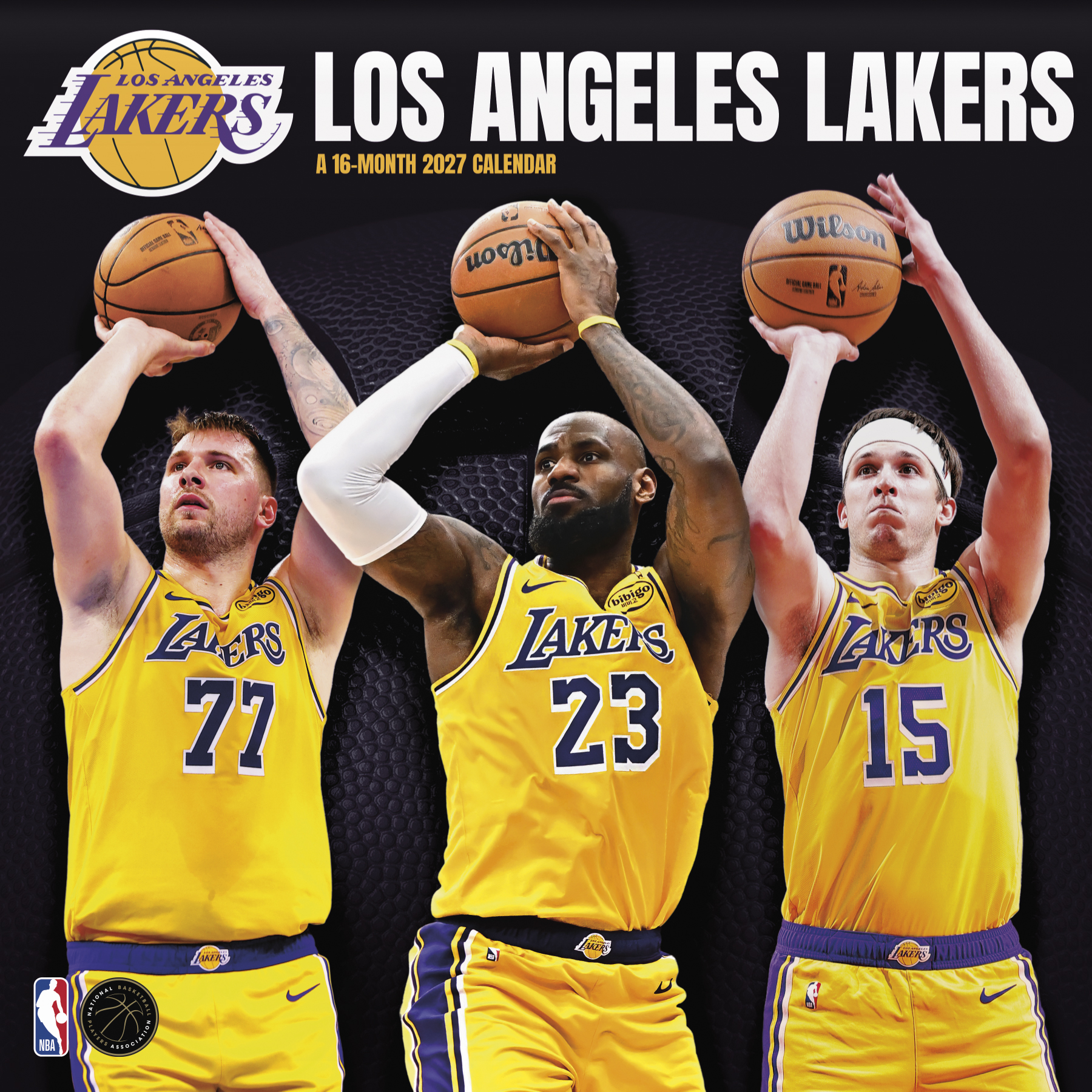 Los Angeles Lakers NBA 2027 Square Wall Calendar
