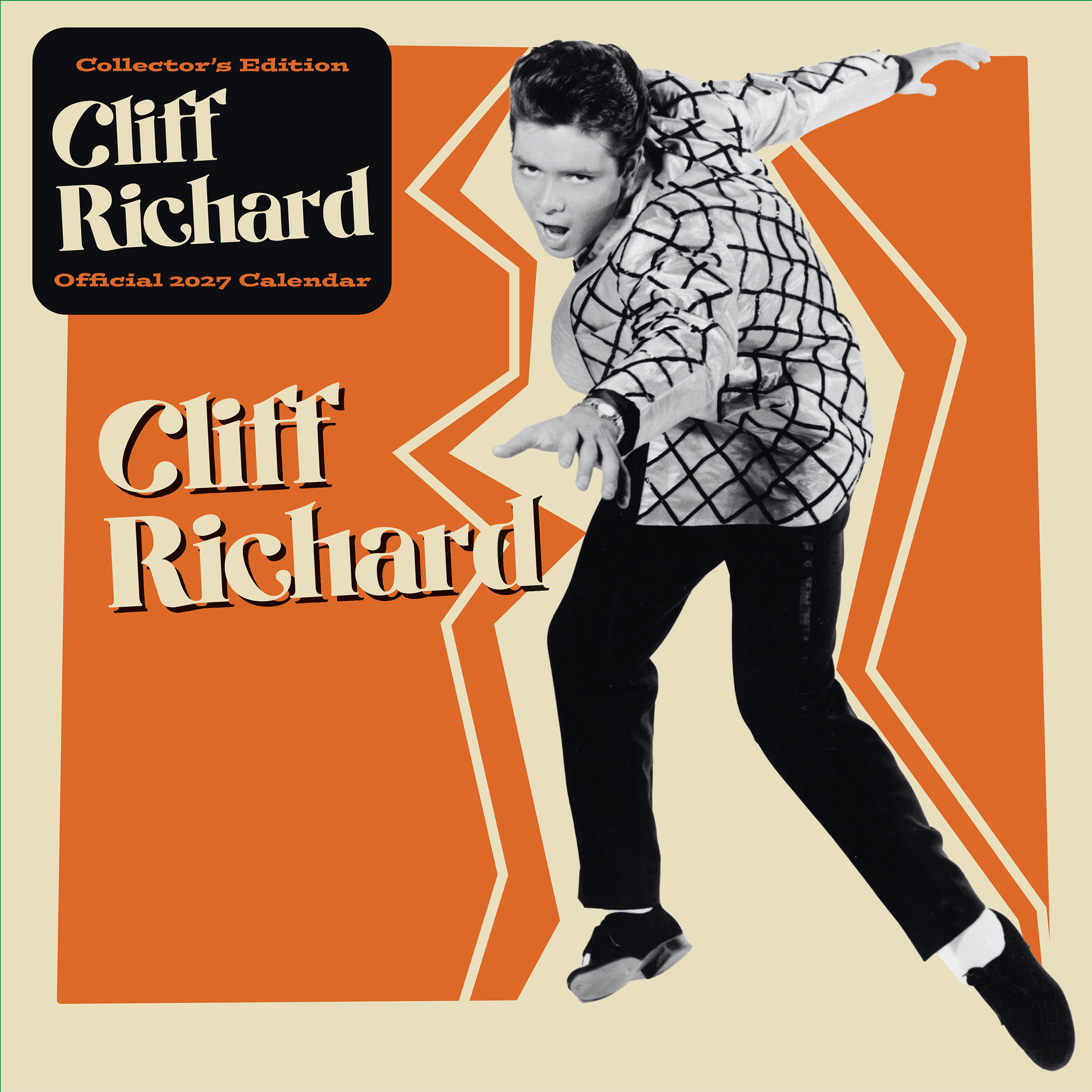 Cliff Richard Collector's Edition Record Sleeve 2027 Square Wall Calendar