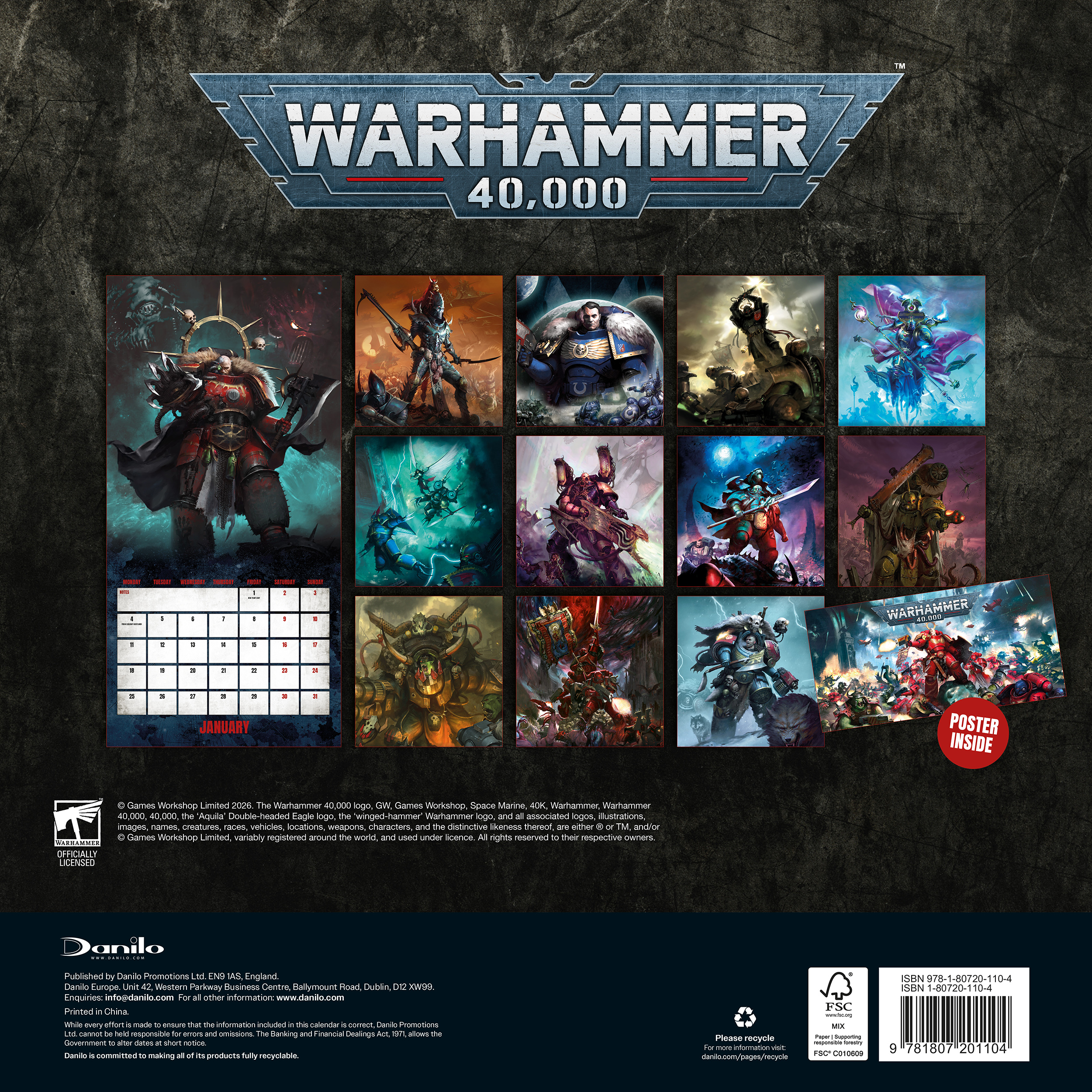 Alternative view of Warhammer 2027 Square Wall Calendar