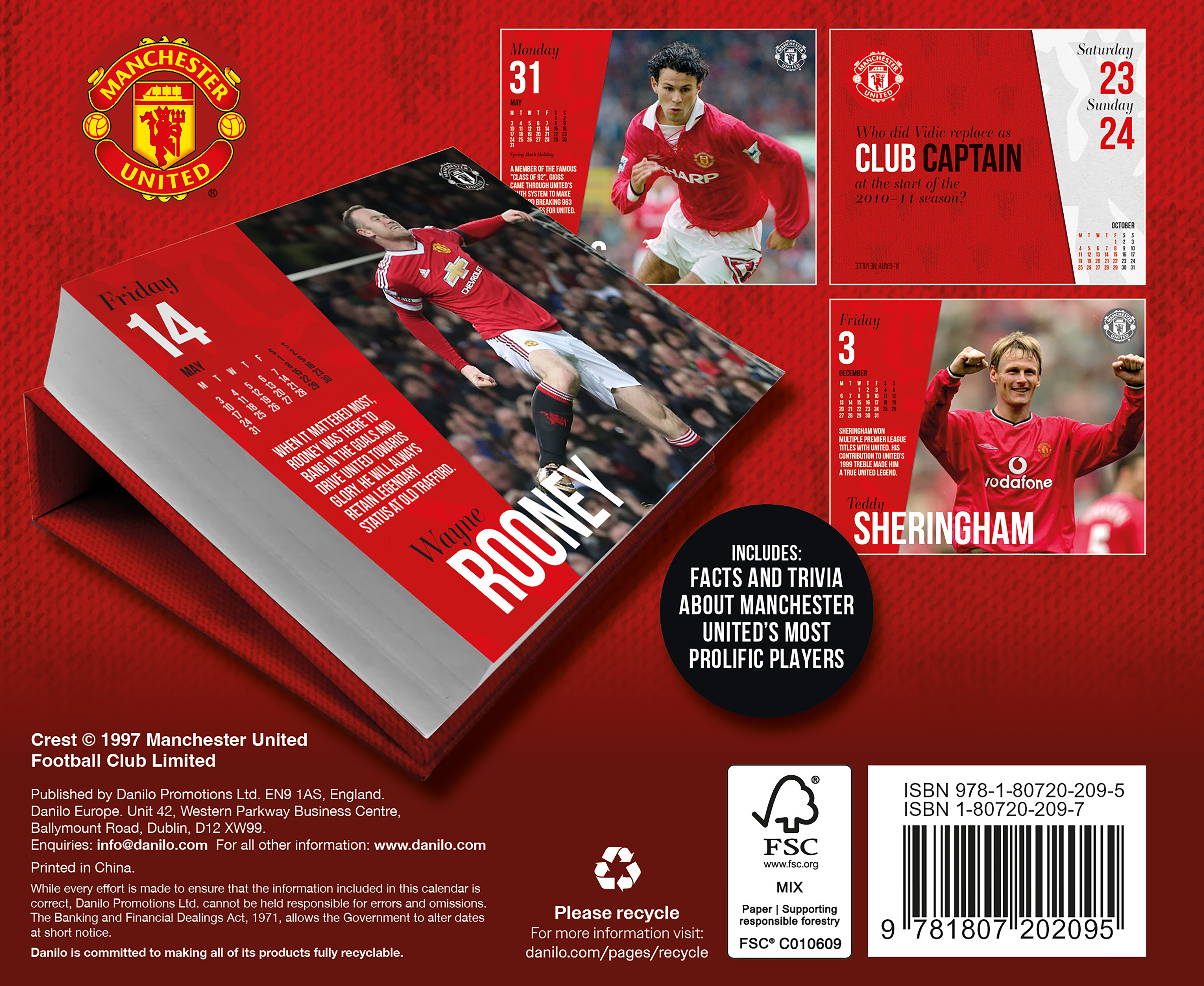 Alternative view of Manchester United 2027 Boxed Desk Calendar