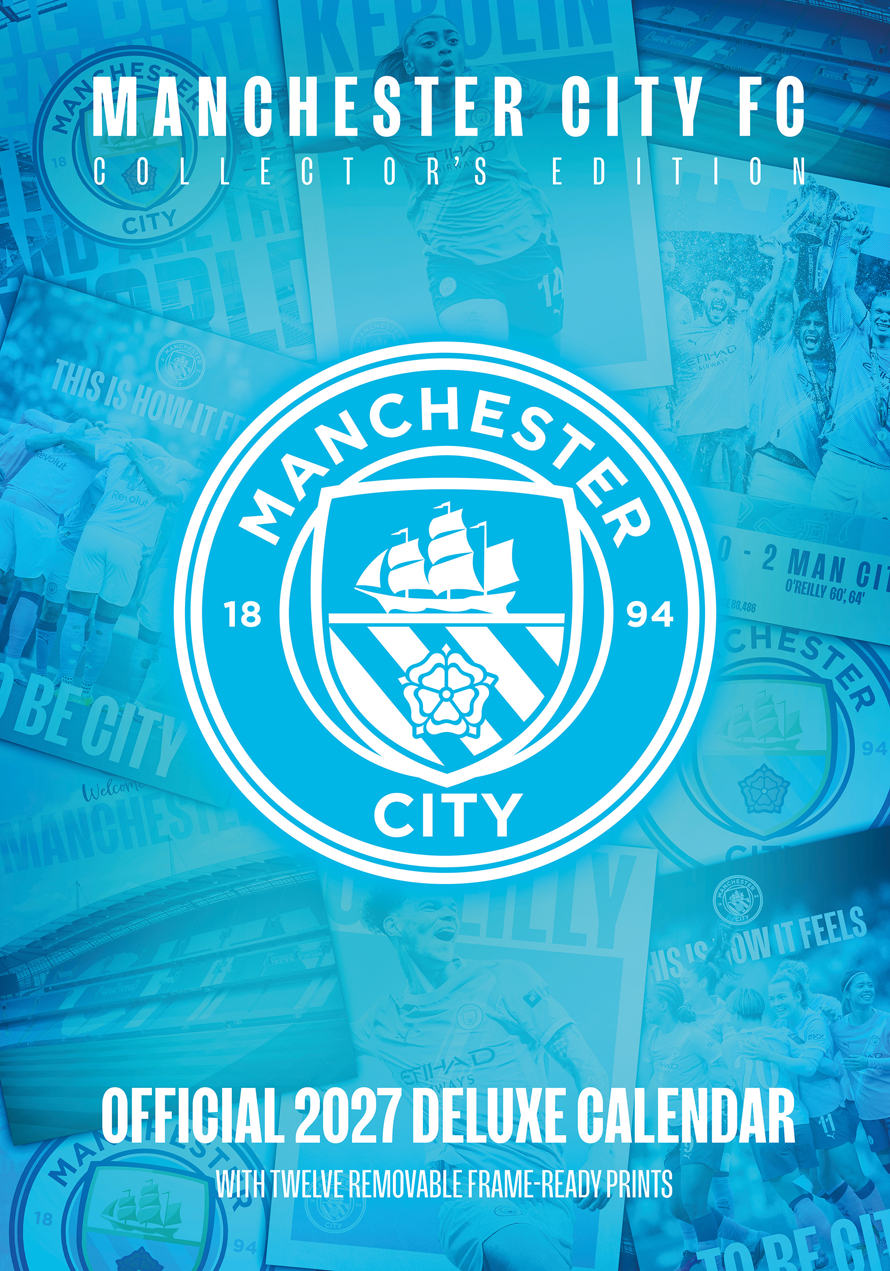 Manchester City FC 2027 A3 Deluxe Wall Calendar