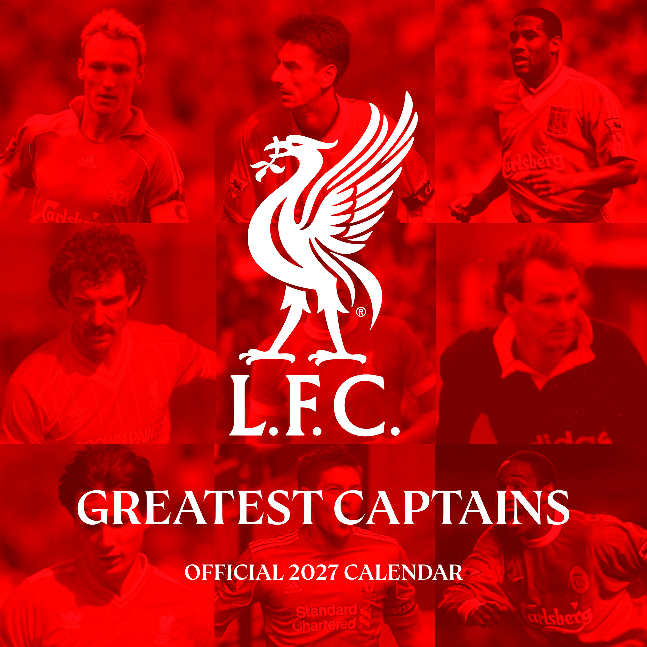 Liverpool FC Legends 2027 Square Wall Calendar