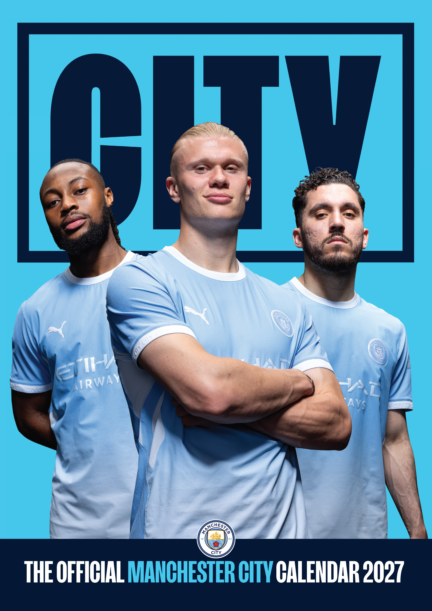 Manchester City FC 2027 A3 Wall Calendar